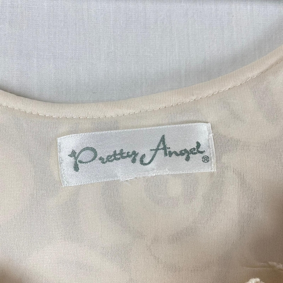 Pretty Angel Cream Beige Lace Overlay Mini Dress - Picture 8 of 12